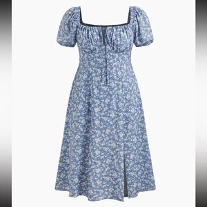 Cider Blue Floral Midi Dress